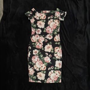 Snap Black and Pink Mini Dress